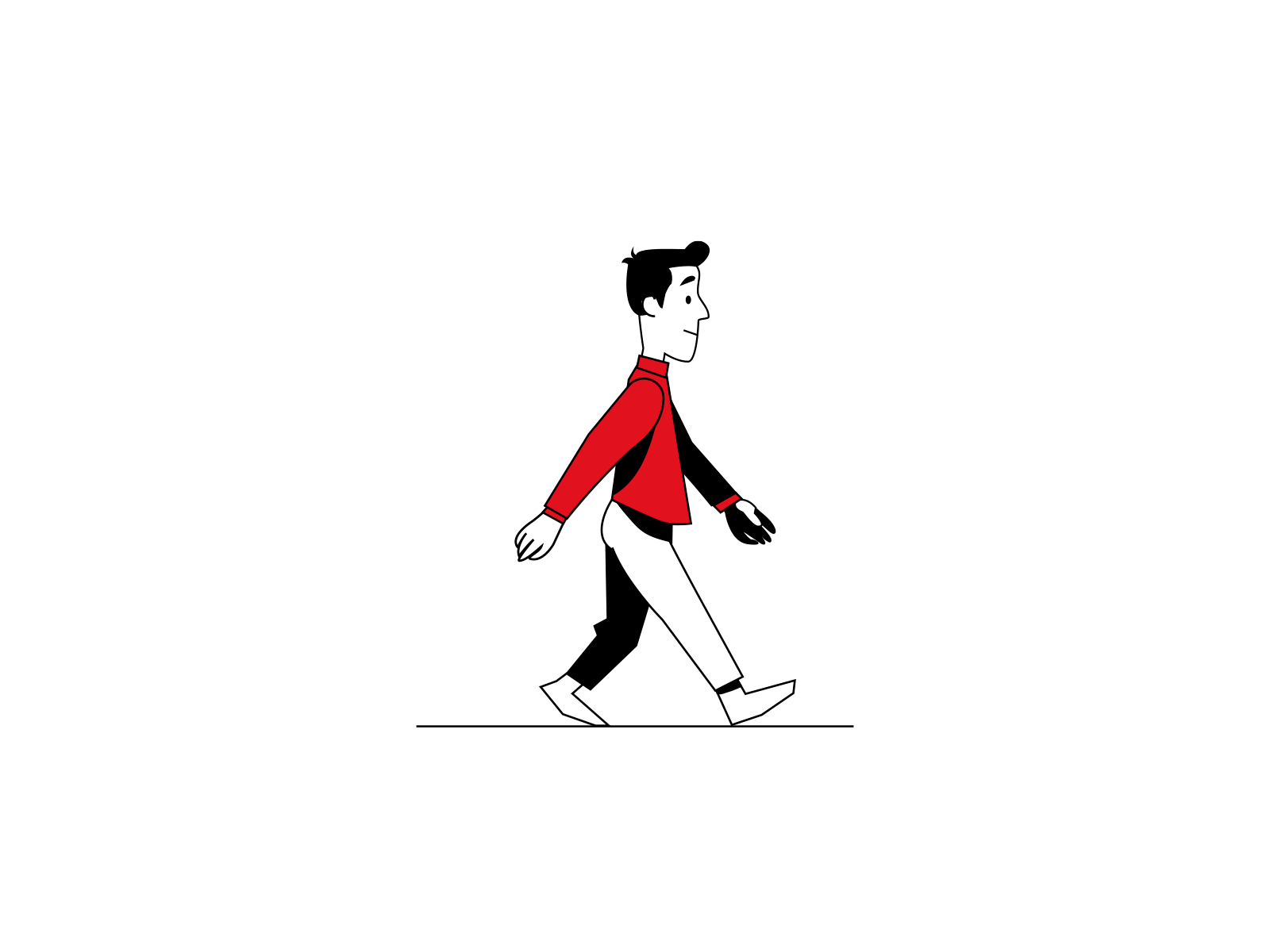 4 Frame WalkCycle animation design gif illustration man people person practice vector walkcycle walking walkingcycle