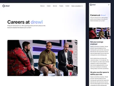 Drewl - Digital Experience Section agency brand branding design home identity interactive landing landing page logo minimal ui ux video web design website