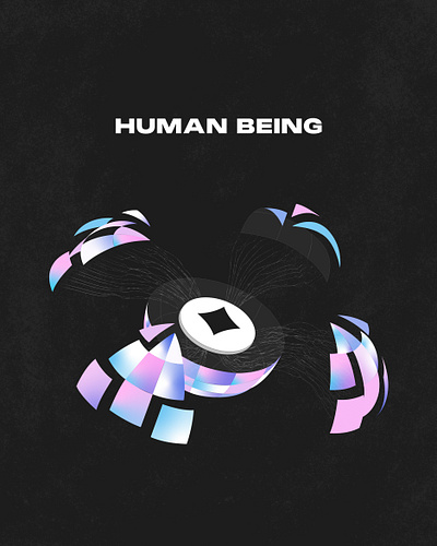 Human Being Illustration abstract art branding design graphic design human illustration lines logo