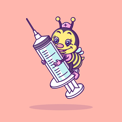 Bees and needles illustration 3d animation branding design graphic design illustration illustration art illustrator ilustration logo motion graphics ui vector art vector illustration