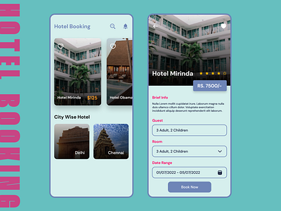 Hotel Booking DailyUI 067 app design booking daily ui 67 daily ui inspiration dailyui dailyui 067 design hotel app hotel booking mobile app design mobile app ui design mobile ui design product app design ui
