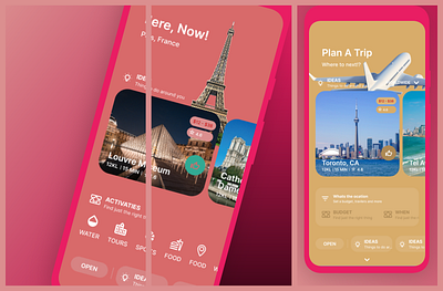 Travel app design prototyping ui ux ux design