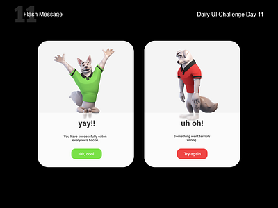 Daily UI Challenge - Day 11 011 app challenge daily ui daily ui challenge dailyui design flash flash message graphic design illustration logo message mobile ui ux