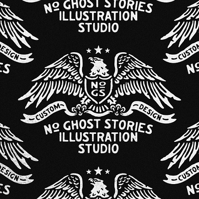 "No Ghost Stories" Americana Eagle Crest americana tattoo brand assets branding design design studio eagle graphic artist graphic design illustration illustration studio illustrator no ghost stories old school design traditional americana traditional illustration vintage illustration vintage type