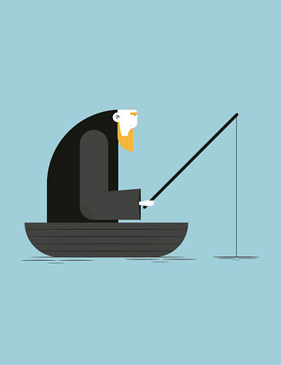 Fisherman character design digital art fisherman fishing flat illustration illustrator man vector