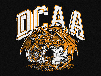 DCAA Apparel Illustration branding depth design dragon dragon design dragon illustration illustration illustration studio illustrator logo no ghost stories shadows treasure