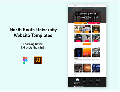 North South University Home page app design design graphic design home page home screen illustration landing page ui ui design uiux user interface ux web web design website website design