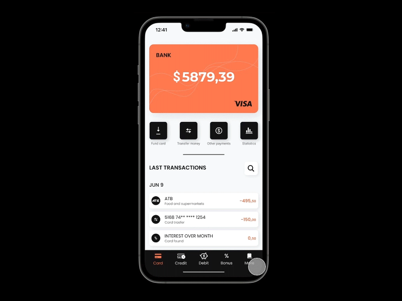 DailyUI 013 | messenger animation application banking chat design credit card dailyui dailyui013 dailyuichallenge figma prototype gif interactive components messenger mobile app motion orange support service chat ui ui design uiux wallet