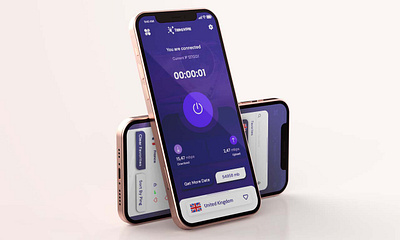 VPN Mobile APP UI/UX Design app app design app ui design graphic design mobile app design ui ui design uiux