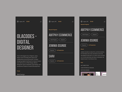 Portfolio 0506 • Mobile View app art branding design illustration logo typography ui ux vector