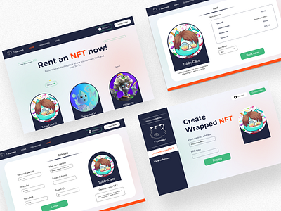 NFT Lease Platform animation bitocin blockchain cryptocurrency design ethereum nft ui uidesign uiux uiux design ux webdesign website webui