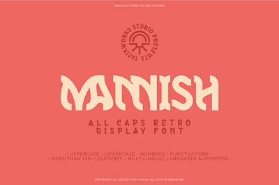 Mannish All Caps Retro Display Font retro font retro typeface serif typeface