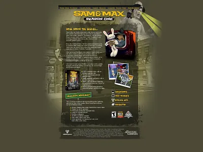 Sam and Max Video Game - Landing Page graphic design web webdesign