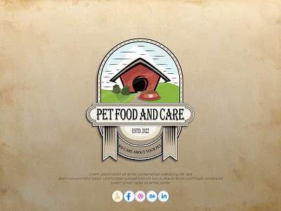 Pet food & care vintage logo branding creative logo 99 design graphic design latest logo logo modern logo pet care logo pet food logo pet logo vintage logo
