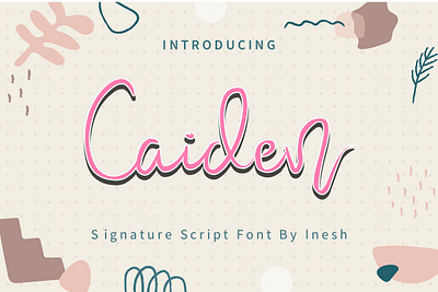 Caiden Font graphic design text written