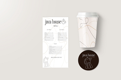 Javahouse Café and Brewery abstract branding cafe coffee coffehouse design food and beverage illustration logo logomark minimal packaging packaging design print design