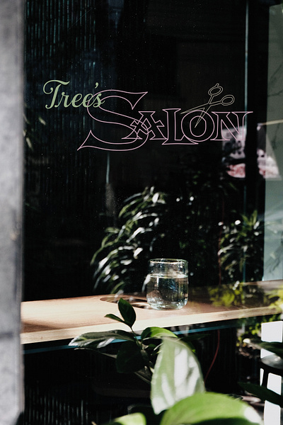 Tree’s Salon beauty branding feminine hair salon illustration logo minimal salon