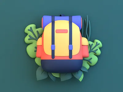 3D Ransel 3d 3dillustration art blender3d blender3dart branding design illustration isometric logo ransel ui