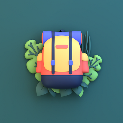 3D Ransel 3d 3dillustration art blender3d blender3dart branding design illustration isometric logo ransel ui