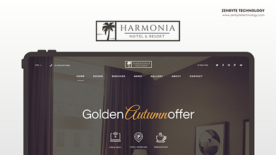 Harmonia – Luxurious Hotel & Resort Booking ui website wordpress zenbyte technology