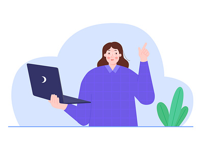Office lady design illustration work