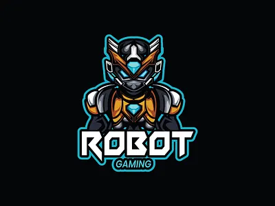 Robot design graphic design illustration logo mascot logo typography vector