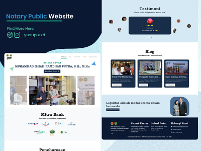 Notary Public Website Design dark design navy notary notary public purple ui ux web web design website notary