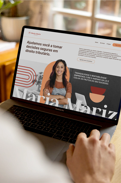 Maria Mariz website landing page wordpress