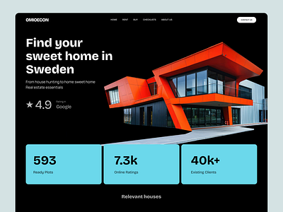 Modern Real Estate Landing Page UI Design apartment hunting architecture ui figma home finder housing market luxury homes modern real estate property deals property listing real estate app real estate design real estate landing page real estate ui real estate website ui design uiux web design