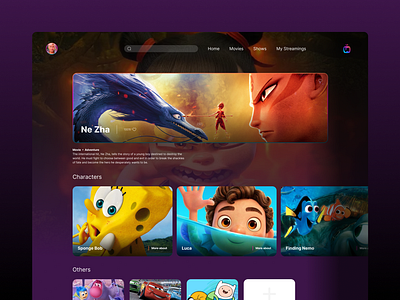 waaatch tv app case colors desktop productdesign streaming ui ux