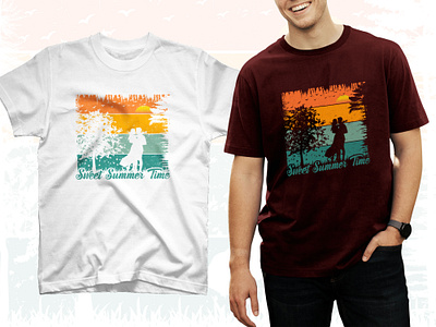 sweet summer time summer couple t shirt design california t shirt design