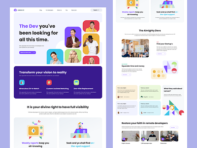 Exploration | LAMAN.co website blue clean colorful design developers fun green illustration landing page patterns pop ui ui design ux website