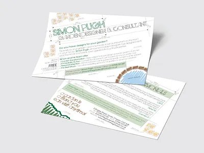 Garden designer flyer asymetric conceptual design flyer graphic design