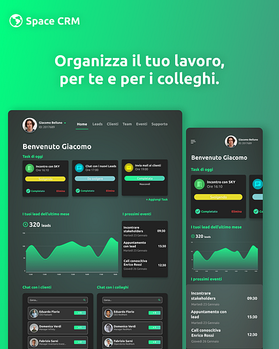 Space CRM - CRM Concept clients crm design ui