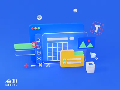 Backstage 3d abstract backstage blender branding cycles design illustration office work style ui uiux web