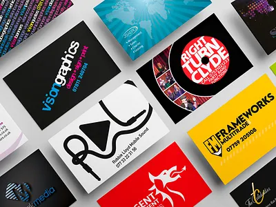 Business cards asymetric business cards conceptual corporate identity graphic design logo