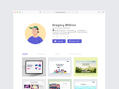 Personal Portfolio illustration landing page logo myportfolio personal personal website portfolio ui ux