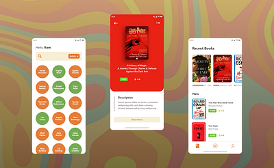 Book Reviewing App app design ui ux