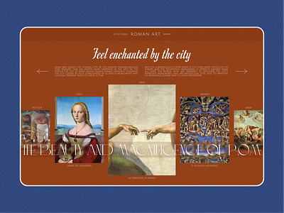 Roman Art Online Gallery daily ui designdaily home screen concept personal project roman art webdesign