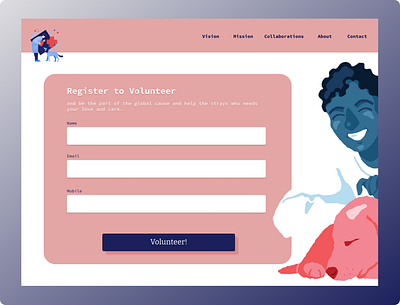 Signup/ Registration page dailyui ui uichallenge websitedesign