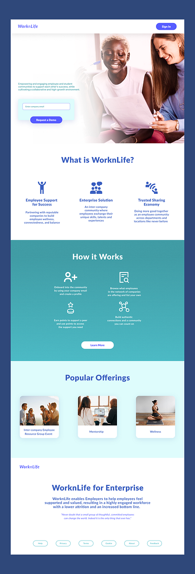 Work-life balance - Landing Page graphic design landingpage ui ux web webdesign website