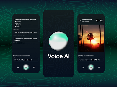 Voice AI application branding design figma logo mobile mobile design typography ui ux