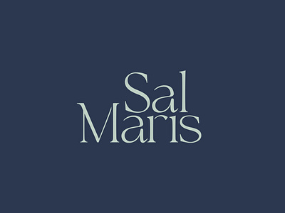 Sal Maris Type Logo blue branding custom design logo restaurant type