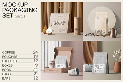 Mockup packaging set – part 1 coffee