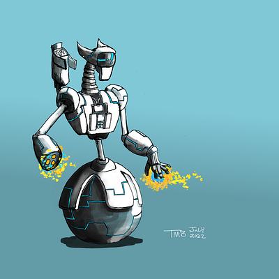 Robot #1 character design design illustrations