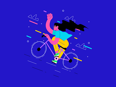 I'll call you... adobe illustrator behance bicycle bicycling character character design character designer cycling design flat character flat design flat illustration freelance illustrator illustration illustrator procreate vector vector bicycle vector character vector girl