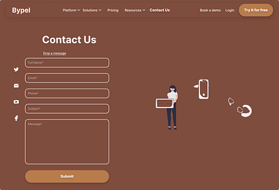 Contact Us page cuntact us page design figma ui