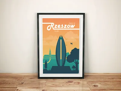 Rzeszow Travel Poster branding design graphic design illustration logo photo poland rzeszow travel ui ux vector