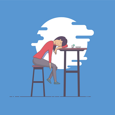 Drunk Girl bar drink drunk girl illustration