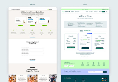 Whistle Website Plans Redesign big human dogs leahschm product product design redesign ui ux web design website whistle